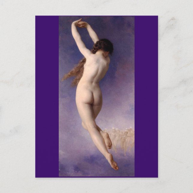 Pléyade perdida - postal de Bouguereau (Anverso)