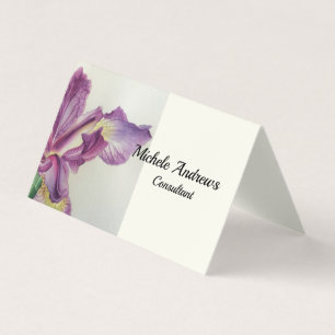 Pliegue el iris de la lavanda de las tarjetas de