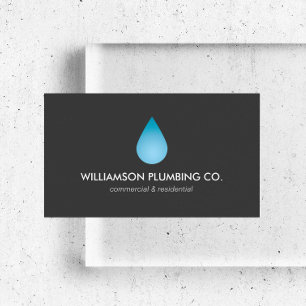 Plomero de agua potable, tarjeta de visita de los