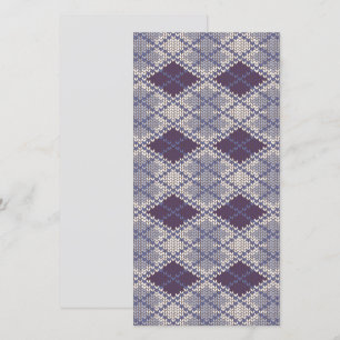 PLUM ARGYLE TEJIDO 8x4 Tarjeta plana / vertical
