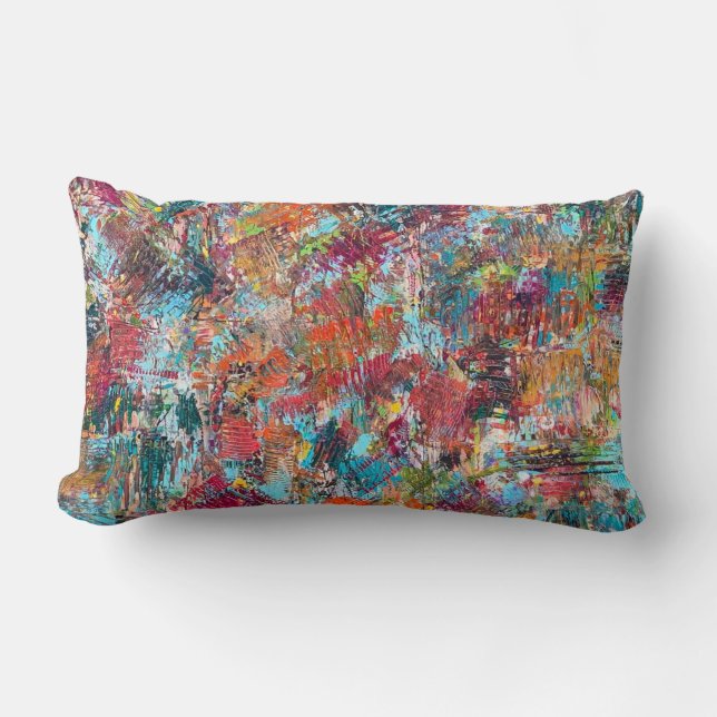 Plum Crazy Poly Lumbar Cojín decorativo (Anverso)