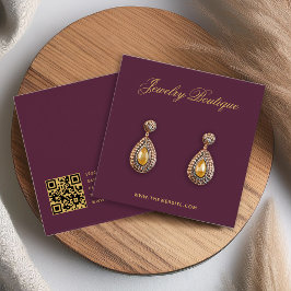 Plum Gold Boutique QR Tarjeta de visualización de 