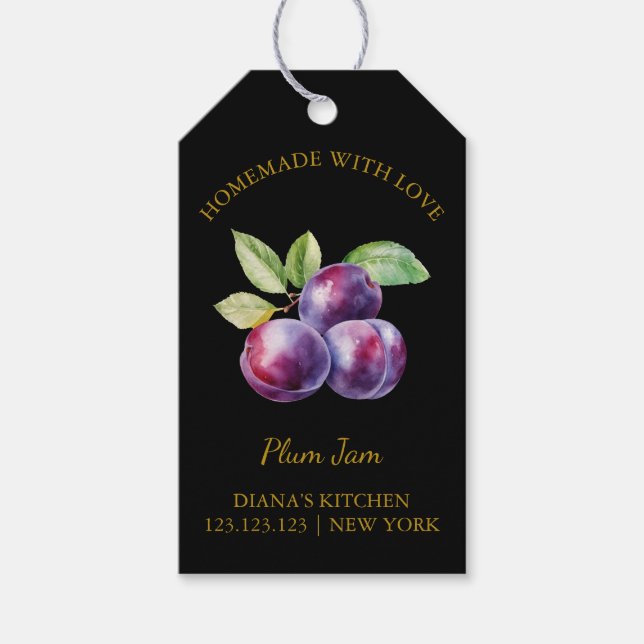 Plum Jam Hang Etiqueta l Negro (Anverso)
