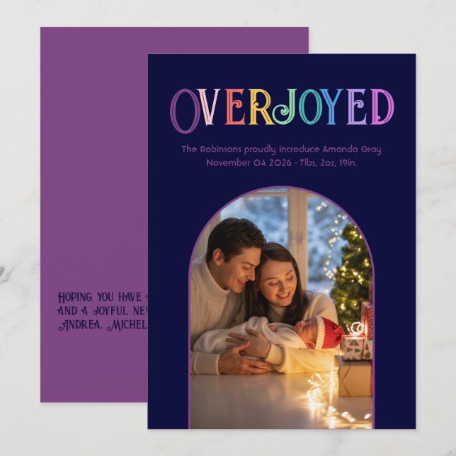 Plum Radiance, Navidad, bebé, anuncio de foto (Anverso / Reverso)