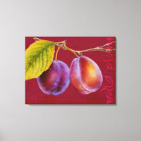 Plum silvestre - Arte de tela Prunus domestica (ro