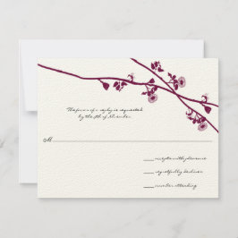 Plum Wild Flower Branches Wedches RSVP