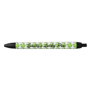 pluma afortunada personalizada trébol