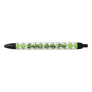 pluma afortunada personalizada trébol