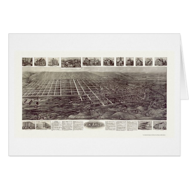 Pluma Argyl, mapa panorámico del PA - 1916 (Anverso (Horizontal))