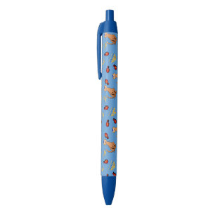 Pluma azul del día de fiesta de Dreidel del gato