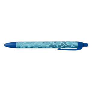 Pluma azul del modelo del camuflaje