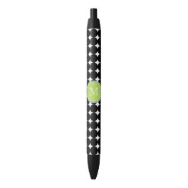 Pluma blanco y negro verde de la tinta del