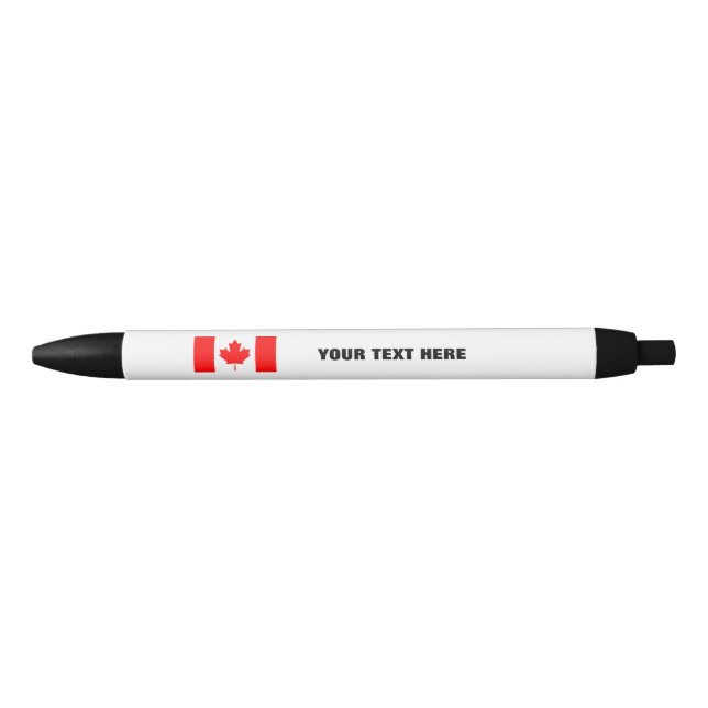 Pluma canadiense de la bandera con el texto (Anverso)
