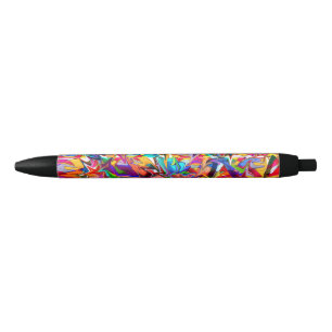 Pluma colorida Trippy psicodélica fresca
