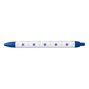 Pluma Con Estrellas Azules