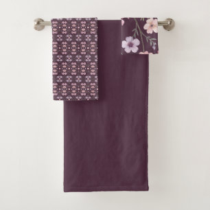 Pluma Con Floral Rosa Y Mauve
