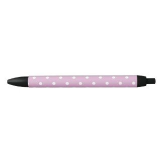 Pluma con tinta de punto rosa de polka Angora