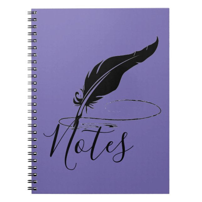 Pluma de ave personalizada  cuaderno (Frente)