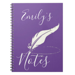 Pluma de ave personalizada  libreta personalizada