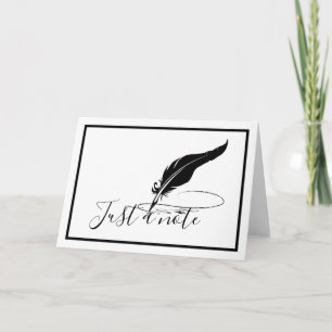 Pluma de ave personalizada tarjeta