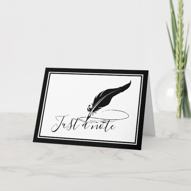 Pluma de ave personalizada tarjeta (Anverso)