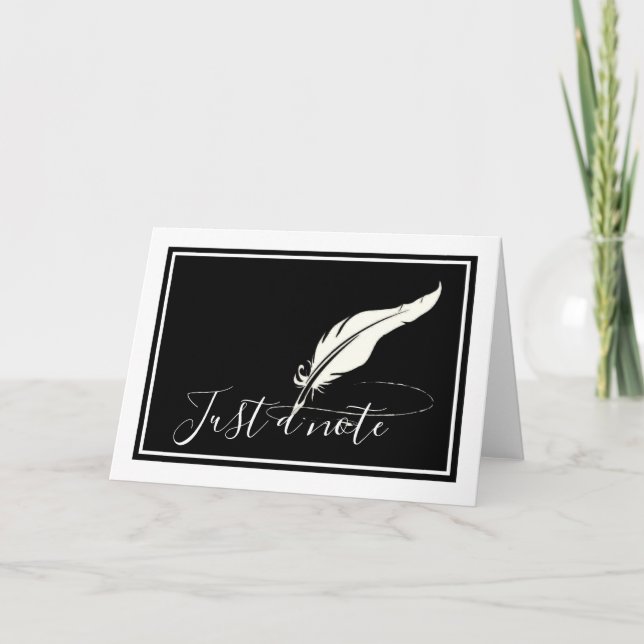 Pluma de ave personalizada tarjeta (Anverso)