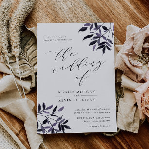 Pluma de cosecha   Invitación a la boda acuarela