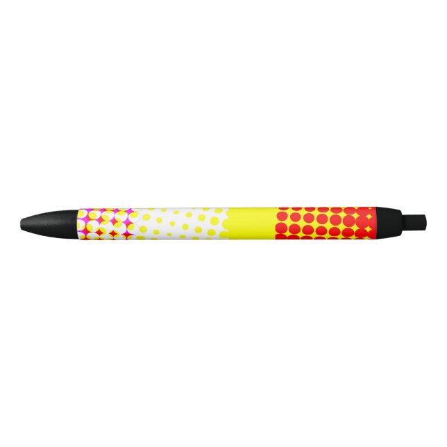Pluma de diseño de patrón de punto de banda amaril (Anverso)