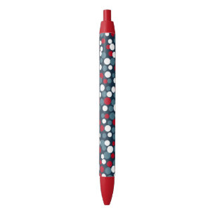 Pluma de escritura blanca y azul patriótica
