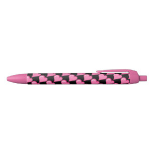 Pluma de escritura de corazón rosado