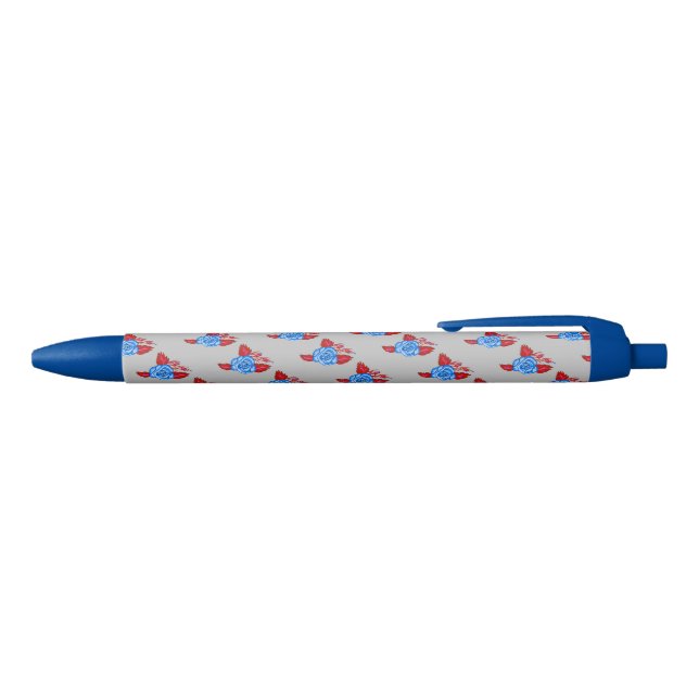 Pluma de escritura de Rosa azul (Parte superior)