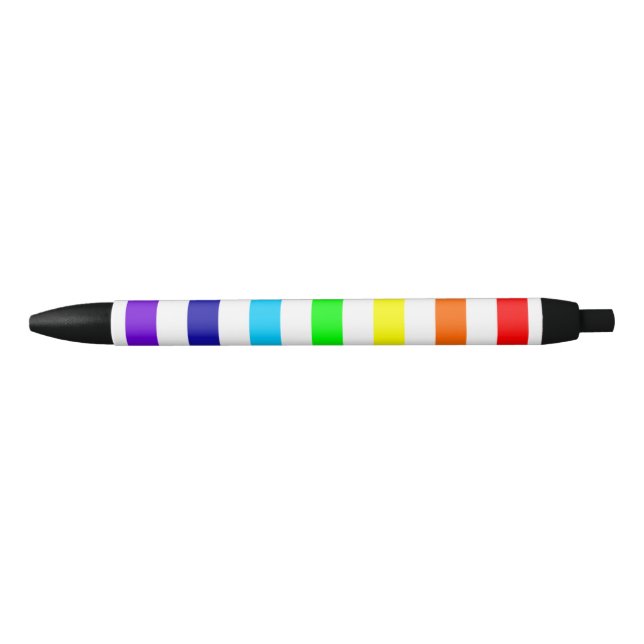 Pluma de franjas arcoiris blancas (Anverso)