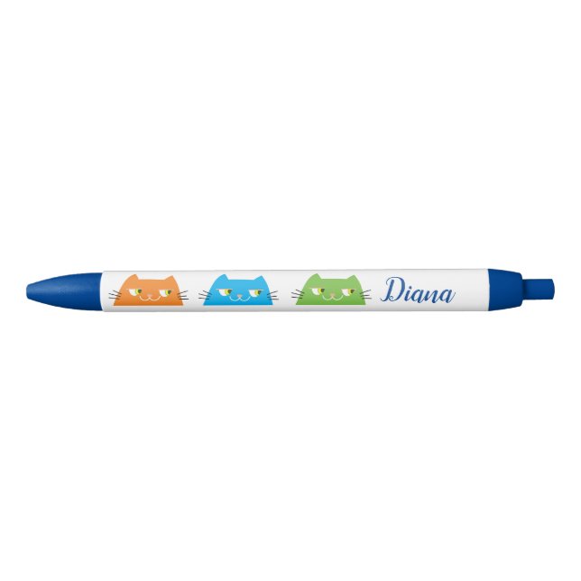 Pluma de gato personalizada regalo escolar nombre  (Anverso)
