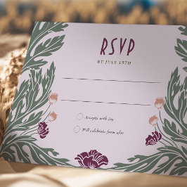 Pluma de lavadora de tarjetas RSVP de Art Nouveau