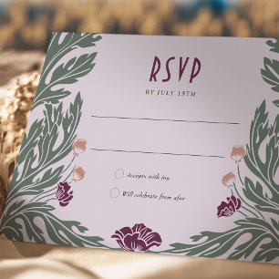 Pluma de lavadora de tarjetas RSVP de Art Nouveau 