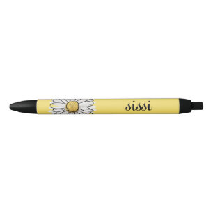 Pluma de mareo amarilla y blanca personalizada