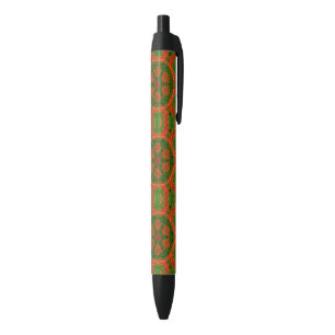Pluma de naranja y Kaleidoscope verde