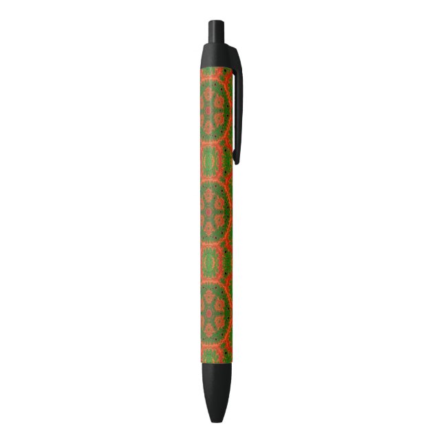 Pluma de naranja y Kaleidoscope verde (Parte inferior (Vertical))