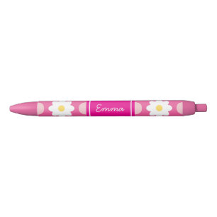 Pluma de patrón floral rosa dulce