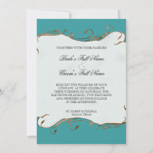 Pluma de pavo real y nalgas - Invitación a la boda