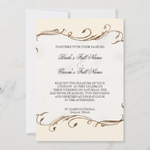 Pluma de pavo real y nalgas - Invitación a la boda