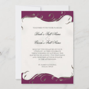 Pluma de pavo real y nalgas - Invitación a la boda
