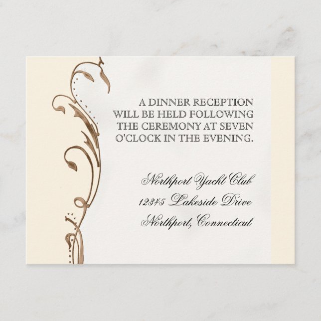 Pluma de pavo real y nalgas - Invitación a la boda (Anverso)