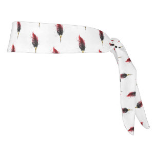 Pluma de plumas rojas con nido de oro