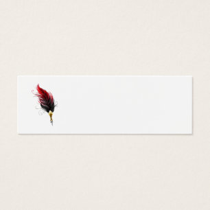 Pluma de plumas rojas con nido de oro