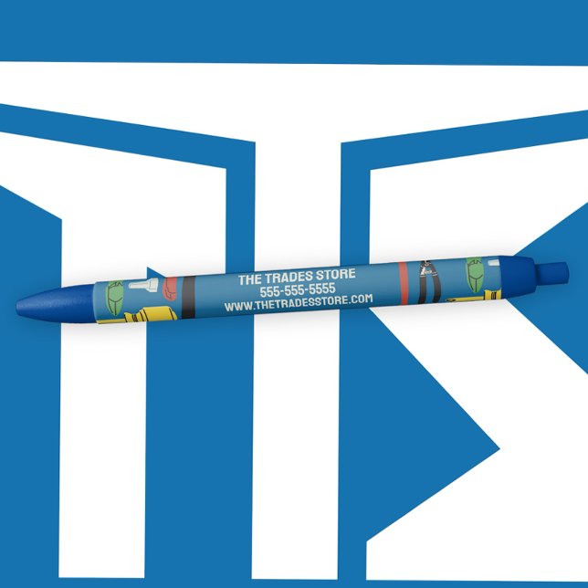 Pluma de promoción de Personalizado de contratista (Electrical contractor custom pen. Use for business branding, customer appreciation, and promos.)