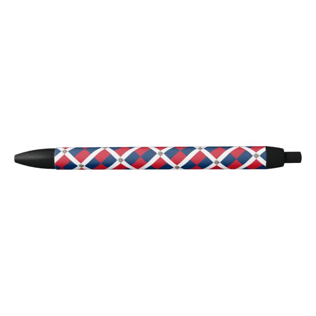 Pluma de punto de balanza de bandera dominicana (Anverso)