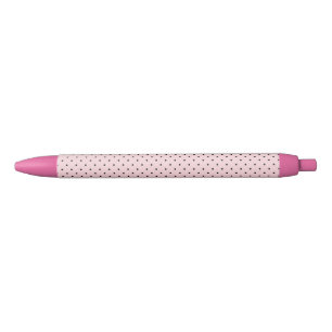 Pluma de punto de polka rosa