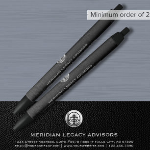 Pluma de tinta con logotipo plateado clásico