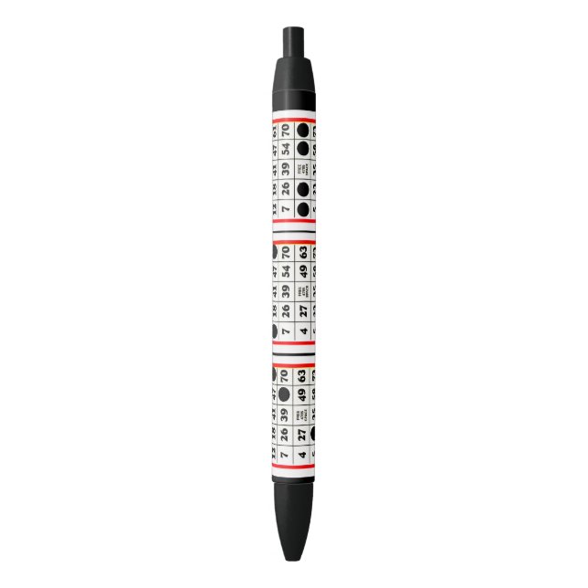 Pluma de tinta de tarjeta de bingo (Frente vertical)